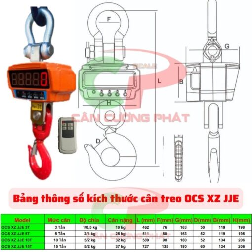 Cân treo OCS JJE 3 Tấn